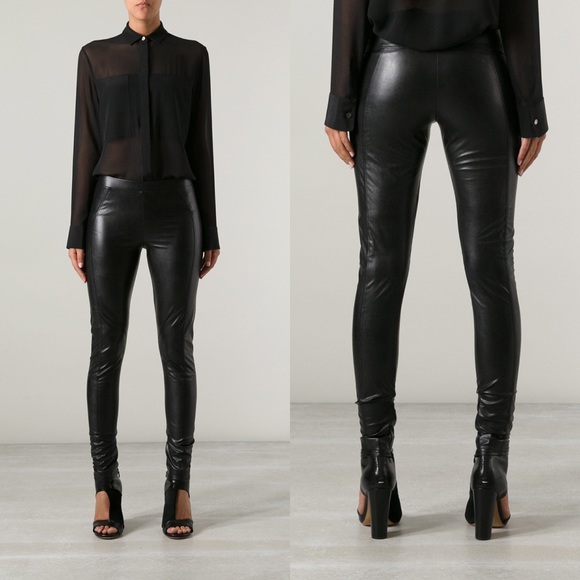 David Lerner Pants - {David Lerner} Faux Vegan Black Leather Leggings